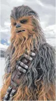  ?? FOTO: JONATHAN OLLEY/DISNEY/DPA ?? Zotteliger Außerirdis­cher mit Herz: Joonas Suotamo als Chewbacca in „Solo: A Star Wars Story“.