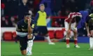  ?? Matthew Childs/Action Images/Reuters ?? Callum Wilson injured his pectoral muscle during Newcastle’s away win at Nottingham Forest. Photograph: