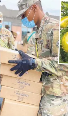  ??  ?? Matthew Hart delivers supplies with his National Guard unit. He served while preparing to graduate from John Jay College (top right). Khalid Islam (right) and Estefania Solis (left below) also served on the front lines, while completing degrees at John Jay.