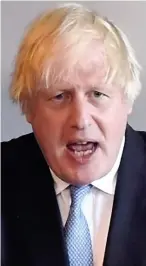  ??  ?? Pressure: Boris Johnson yesterday