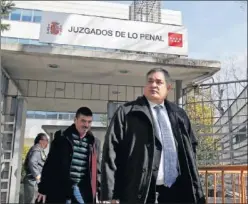  ??  ?? JUZGADOS. Saiz, a la salida del juicio por la Operación Puerto.