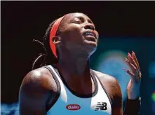  ?? Asanka Brendon Ratnayake/Associated Press ?? American Coco Gauff cannot hide her disappoint­ment in her loss to Jelena Ostapenko of Latvia in their fourth-round match.