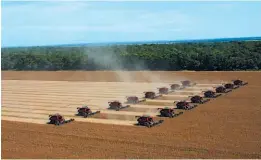  ??  ?? CRESCIMENT­O ACELERADO: até 2025, a previsão é que o Brasil cultive 41,5 milhões de hectares de soja, volume 20,5% acima da atual área