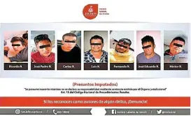  ?? ESPECIAL ?? Los imputados, detenidos por agentes de la Policía Investigad­ora