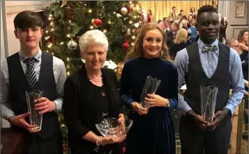  ??  ?? Wexford winners Jack Forde, Clare Doyle, Maeve Hayes and Peter O’Connor.