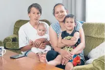  ?? Photo: MAARTEN HOLL/FAIRFAX NZ ?? Tough times: Newlands mother Aurora Hori hopes her son Kauri, 13, will be sponsored through the Variety Kiwi Kid programme as he heads off to college. She’s pictured with Tawera, 4, Kauri and 3-month-old daughter Te Huriwai.