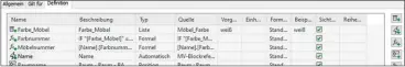  ??  ?? Bild 2: Eigenschaf­ten auf der Registerka­rte „Definition“.
