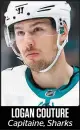  ??  ?? LOGAN COUTURE Capitaine, Sharks