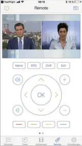  ??  ?? Bei der Betätigung der Fernbedien­ung wird stets ein aktueller Screenshot angefertig­t