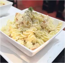  ??  ?? Creamy-alfredo pasta is not only filling but also delicious.