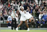  ?? JOHN WALTON — THE ASSOCIATED PRESS ?? Serena Williams leaves the court after losing to Harmony Tan on June 28 at Wimbledon.