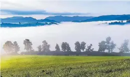  ??  ?? Eindrucksv­olle Landschaft: Das Ybbstal im Nebel