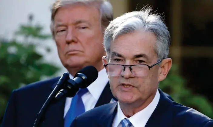  ??  ?? The highly unusual move comes as Fed chairman Jerome Powell has been facing intense criticism from Donald Trump. Photograph: Carlos Barría/Reuters