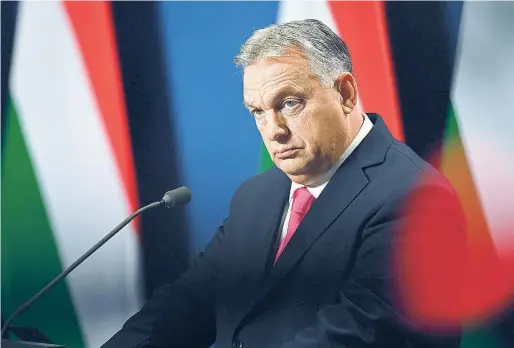  ?? AP ?? El primer ministro húngaro, Viktor Orban, se mantiene firme en sus posiciones y aleja un acuerdo de la UE en la cumbre
