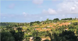  ??  ?? The red-dirt Mozambique countrysid­e is dotted with tens of thousands of small, subsistenc­e farms.