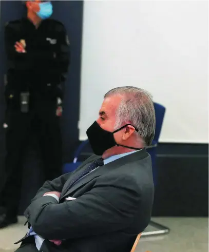  ?? EFE ?? El extesorero del PP Luis Bárcenas, durante el juicio que se celebra en la Audiencia Nacional