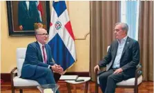  ?? FUENTE EXTERNA ?? Tom Pérez durante su reunión con el presidente Luis Abinader.