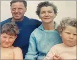  ?? ?? Blake Morrison as a child with his family and, above, playing with sister Gill