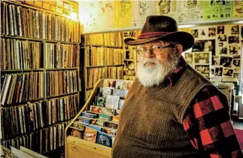  ?? K.C. ALFRED U-T FILE PHOTOS ?? Lou Curtiss, founder of Folk Arts Rare Records, is pictured at his Normal Heights store in 2010.