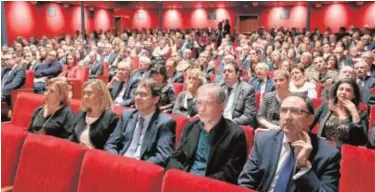  ?? ICAL ?? Del Olmo, Mañueco, Saravia y Polanco, en primera fila en el Teatro Zorrilla