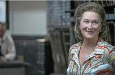  ??  ?? Meryl Streep stars as Kay Graham in The Post.