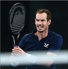  ?? ?? Andy Murray reached the last four in Sydney after David Goffin retired injured with Murray a set to the good