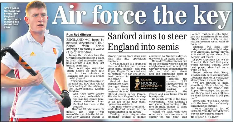  ??  ?? STAR MAN: Sanford has shone for England despite only making his debut last year