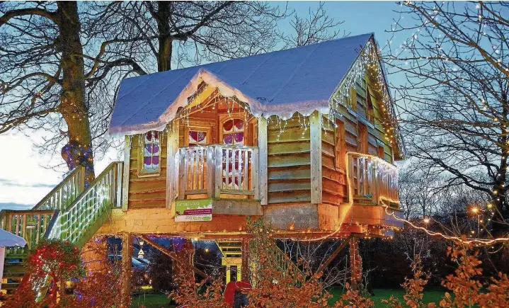  ??  ?? ●● Santa’s treehouse at Ribby Hall Holiday Village