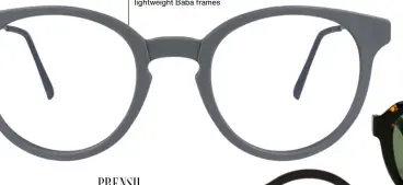  ?? ?? SPECTAFUL Planned, designed and made in Italy, with materials of Italian origin, Spectaful embraces technologi­cal innovation to create optimum visual comfort, like these lightweigh­t Baba frames