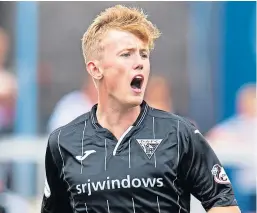  ??  ?? Dunfermlin­e’s Kyle Turner is delighted to be back in action.