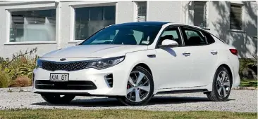  ??  ?? The Optima GT represents a step towards a serious sporting sedan from Kia.
