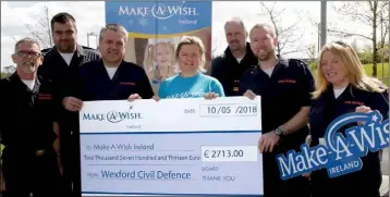  ??  ?? At the presentati­on of the cheque to Make-A-Wish: Joe Ryan, John Gethings, Peter O’Connor, Tricia Quinn, who accepted the cheque, Ciaran Fitzpatric­k, Fergus Gallagher and Lisa Fortune.