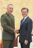  ?? GETTY IMAGES ?? Gen. Joseph Dunford, chairman of the Joint Chiefs of Staff, meets with South Korean President Moon Jae In this month in Seoul.