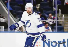  ?? Frank Franklin II / Associated Press ?? Tampa Bay Lightning’s Victor Hedman during the second period against the New York Islanders on Friday.