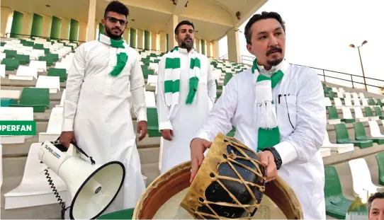  ?? ?? Saudi national football team fan and the head of the fan associatio­n for the prestigiou­s Jeddah-based Saudi club Al-ahly, Bader Turkistani, is upbeat about the World Cup in Qatar