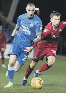  ??  ?? Marcus Maddison in action for Posh against Walsall.