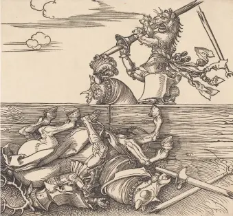  ??  ?? Albrecht Dürer: Italian Joust of Peace Between Jacob de Heere and Freydal, circa 1517–1518