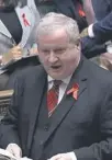  ?? ?? ↑ SNP’S Ian Blackford speaks during PMQS