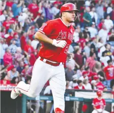  ?? ROBERT HANASHIRO/ USA TODAY SPORTS FILES ?? Los Angeles Angels superstar
Mike Trout says he doesn’t see Major League Baseball “playing without testing every day.”