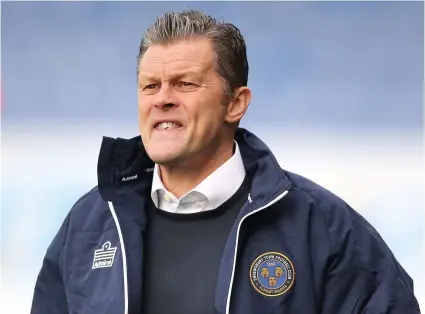  ?? Picture: Nick Potts/PA ?? Shrewsbury Town manager Steve Cotterill