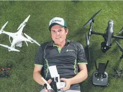  ?? Picture: ANNA ROGERS ?? INSPIRED: Droner owner Tom Watson has returned to Cairns brimming with new ideas.