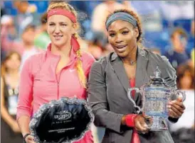  ?? AFP ?? Victoria Azarenka (L) knows she will enjoy the renewed rivalry with Serena Williams soon.