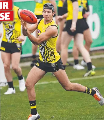  ?? Picture: GETTY IMAGES ?? TIGER TIME: Daniel Rioli has a key role to play in Richmond’s run to the finals.