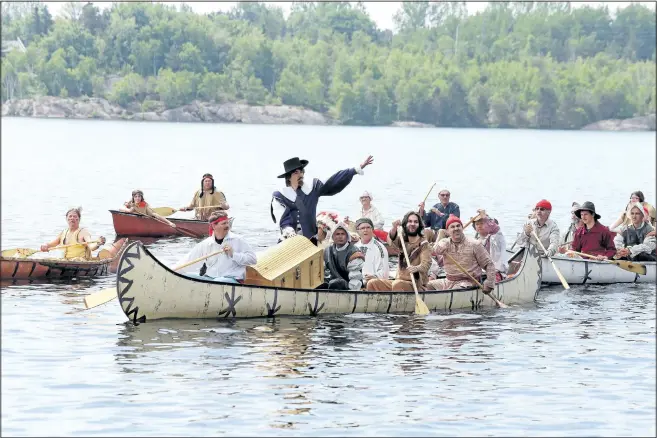  ?? JOHN LAPPA/POSTMEDIA NETWORK ?? The 400th Festival Champlain celebratio­n was held at Bell Park in Sudbury on June 13. The event featureda re-enactment of French explorer Samuel de Champlain in what would become Canada.