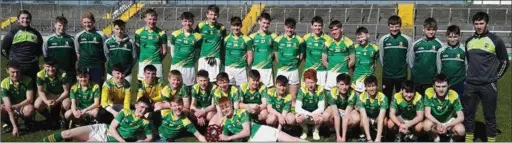  ??  ?? The St Patrick’s Secondary School, Castleisla­nd, team that won the Kerry Post Primary Schools U16 Joe O’Connor Shield on Tuesday by defeating Castlegreg­ory.