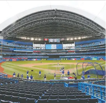  ?? JOHN E. SOKOLOWSKI/USA TODAY SPORTS ?? The Blue Jays hope they can play home games in Toronto, because the alternativ­es are not great.