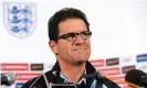  ?? Photograph: Anthony Devlin/PA ?? Fabio Capello often struggled to make himself understood in England press conference­s.