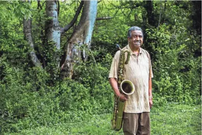  ??  ?? Floyd Newman, 86, has been playing saxophone since 1949. The Memphis music legend will soon donate his baritone sax to the Stax Museum. YALONDA M. JAMES/THE COMMERCIAL APPEAL