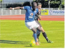  ??  ?? Avec deux buts en deux matches, Christophe­r Mayulu rayonne déjà au sein de l’attaque avranchina­ise.