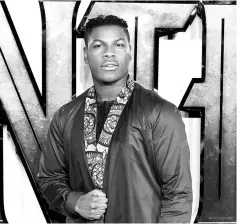  ?? — Reuters file photo ?? Boyega arrives at the premiere of ‘Black Panther’ in London, in February.